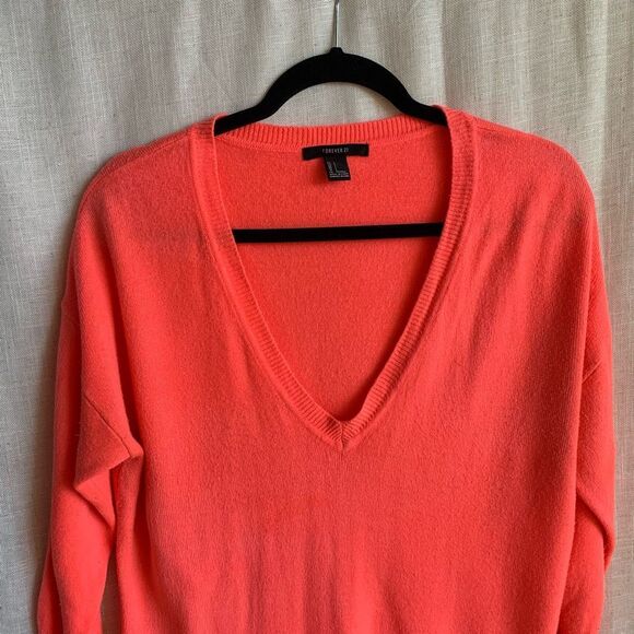 Y2K Coral Knit Tunic Top Forever 21 L Longline Sweater Festival Boho Soft Cozy - Picture 9 of 10